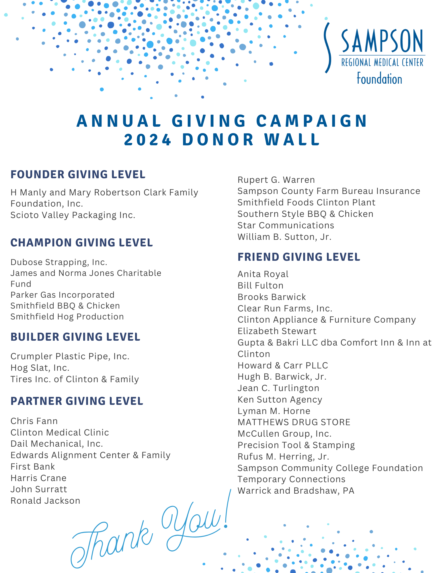 Donor Wall