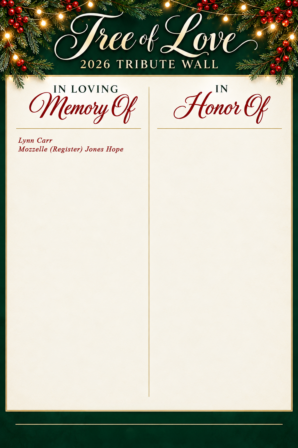 Tribute Wall